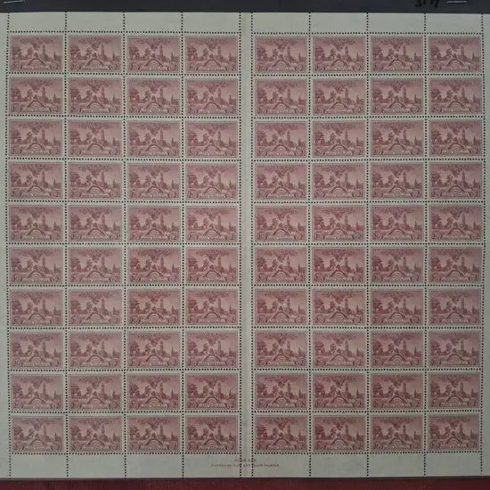 1936 2d South Aust Cent in complete sheet of 80 ...