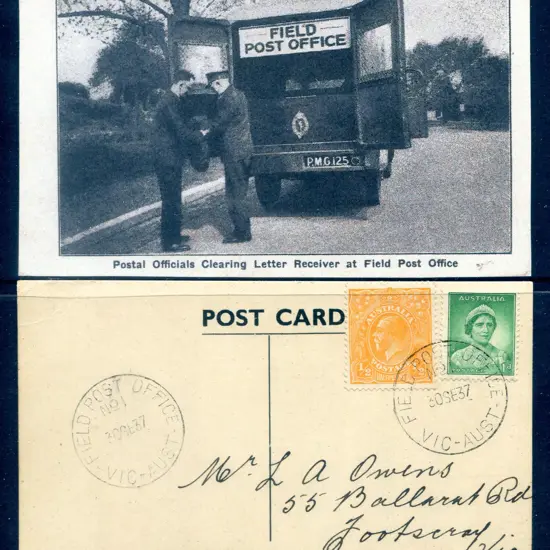 1937 (30th Sept) "First Field Post Office, Eastern ...