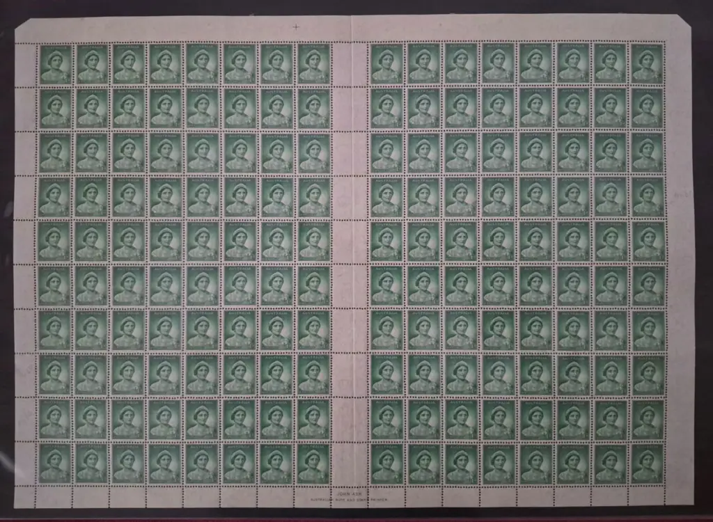 1937 1d green Queen Mother Die I in complete John ... Image 1++