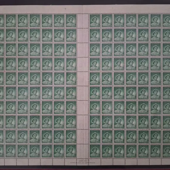1937 1d green Queen Mother Die I in complete John ...
