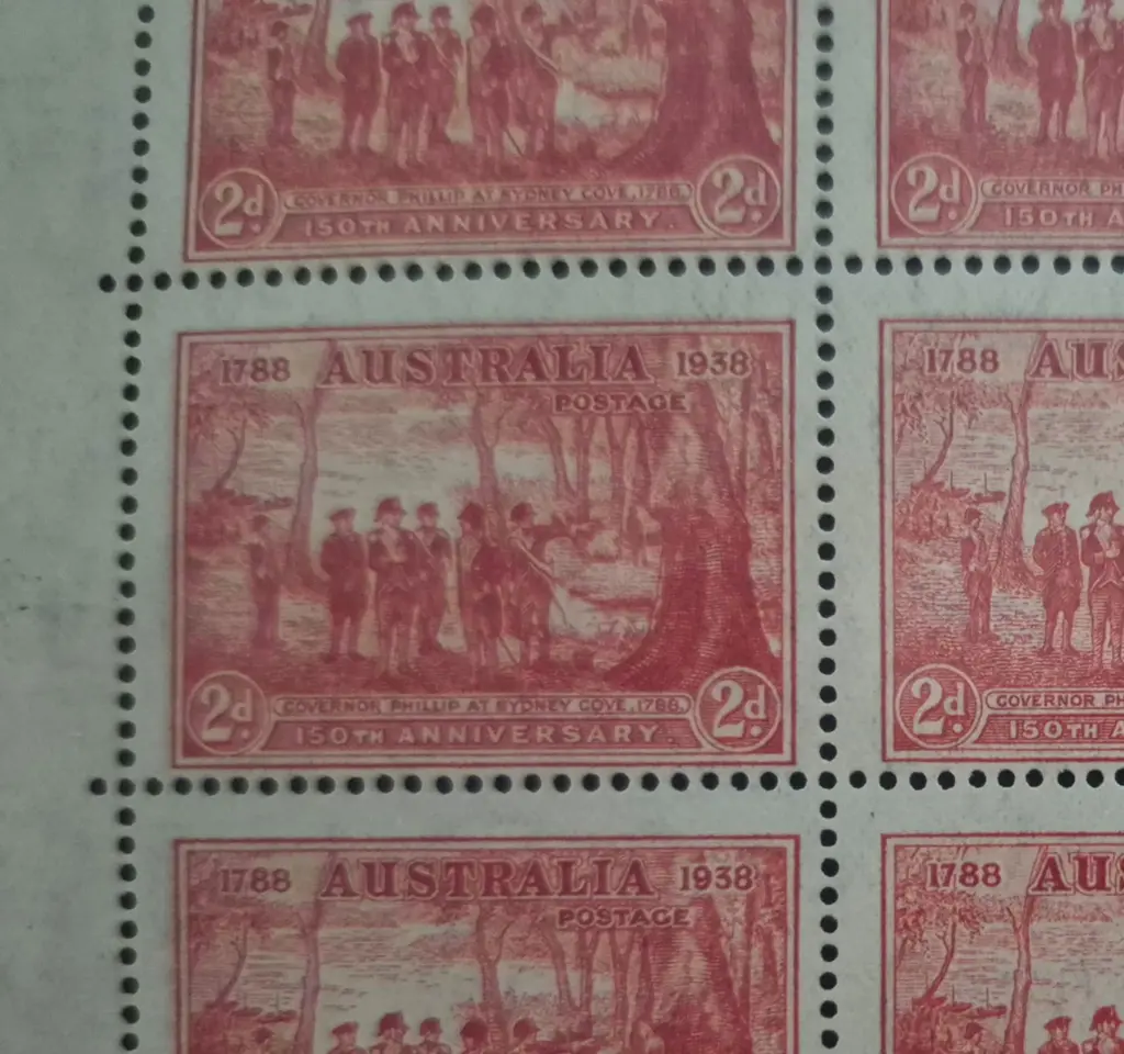 1937 2d NSW Sesqui in sheet of 80 with central ... Image 1++