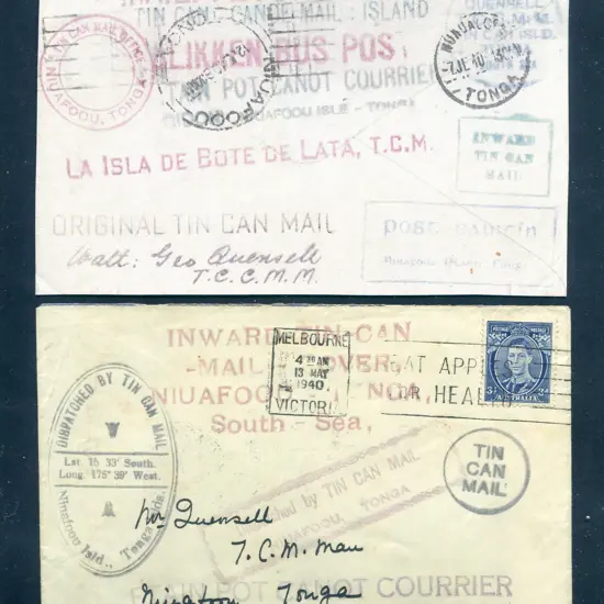 1940 (13th May) 3d KGVI tied by Melbourne slogan ...