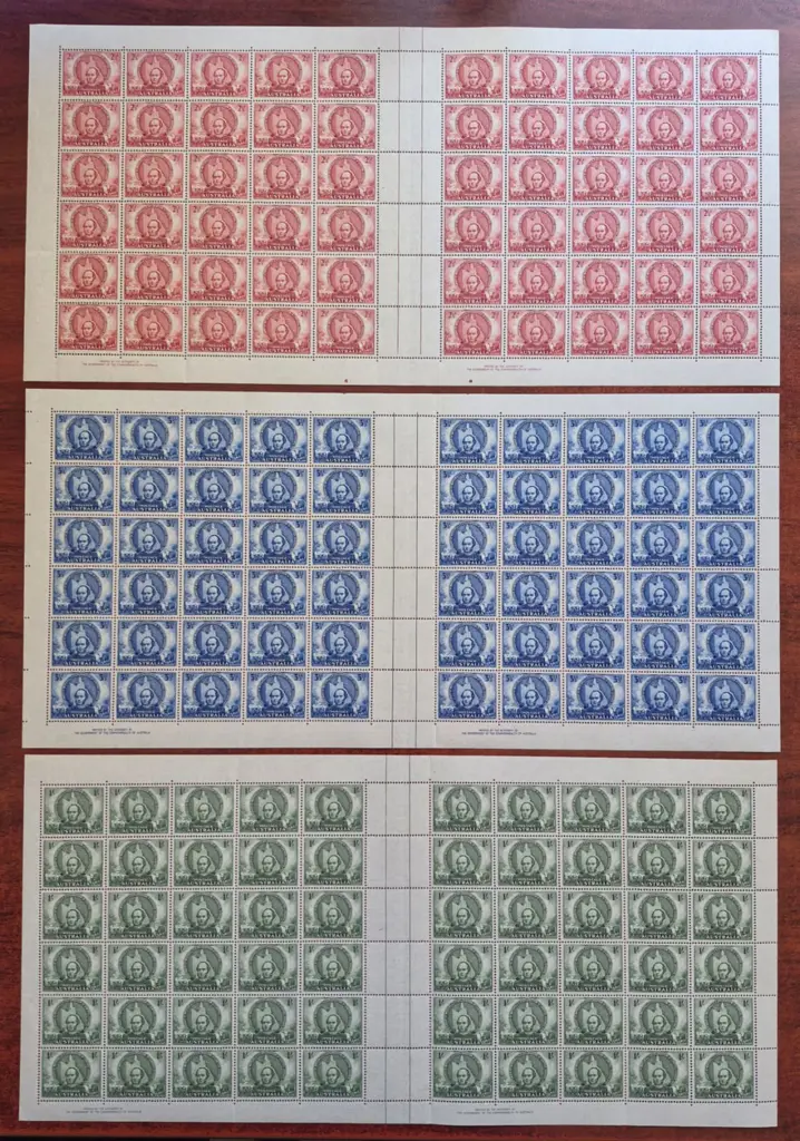 1946 Mitchell set of 3 in complete sheets of 60 ... Image 1++