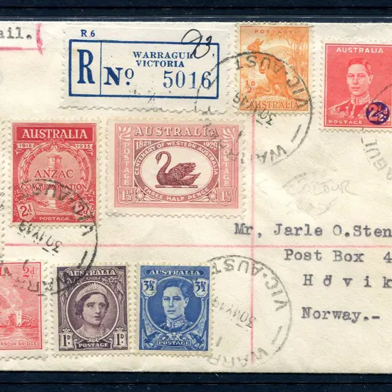1949 (30th May) Norway addressed Warragul ...