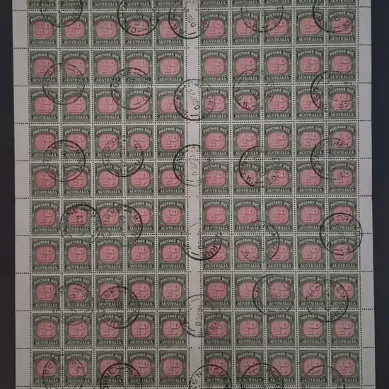 1958 ½d carmine & deep green Postage Dues, Die II ...