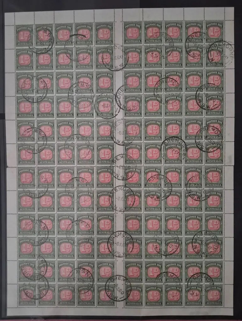 1958 1d red & deep green Postage Dues, Die II ... Image 1++