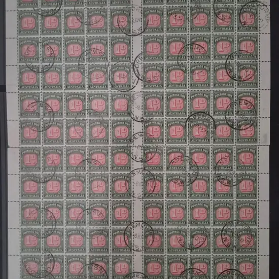 1958 1d red & deep green Postage Dues, Die II ...