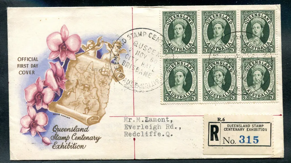 1960 (2nd Nov) Queensland Stamp Cent illust ... Image 1++