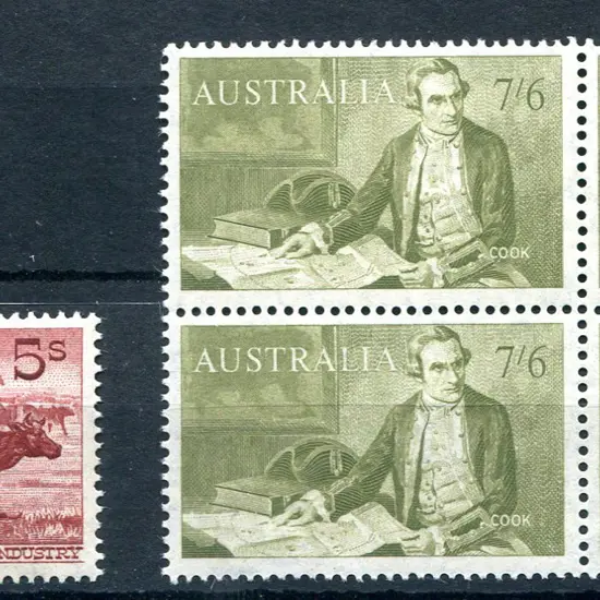 1961 5/- Cattle in bright brown-red shade on white ...