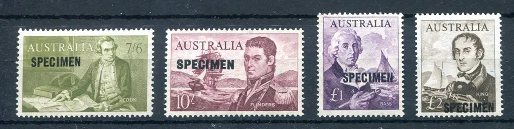 1963/64 Navigators ovptd "SPECIMEN" set of 4 with ... Image 1++