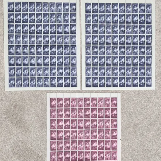 1965 8d Anzac study with sheet of 80 x 2 & 2/3d ...