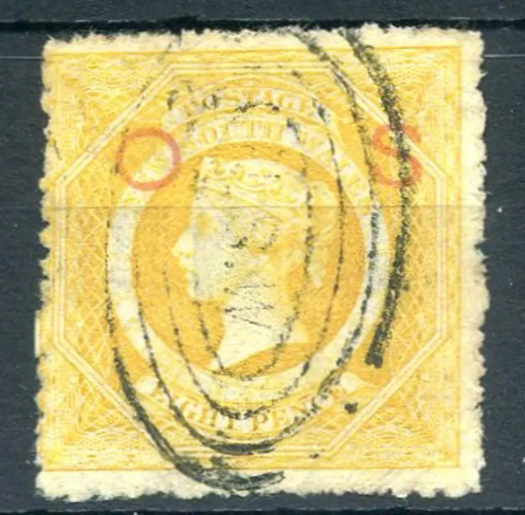 1879/85 8d yellow ovptd "OS" ovpt in red. Fine ... Image 1++