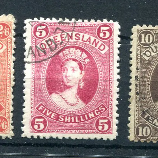 1862/95 2/- to £1 large Chalon high vals set of 5 ...