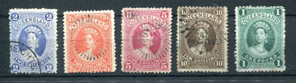 1882/95 2/- to £1 complete large Chalon high ... Image 1++