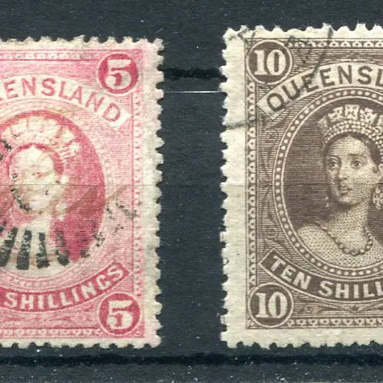 1895 2/d to £1 large Chalon set of 4 with Q/Crown ...