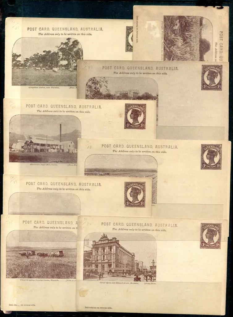 1898 1d QV Post Card pictorial selection incl ... Image 1++