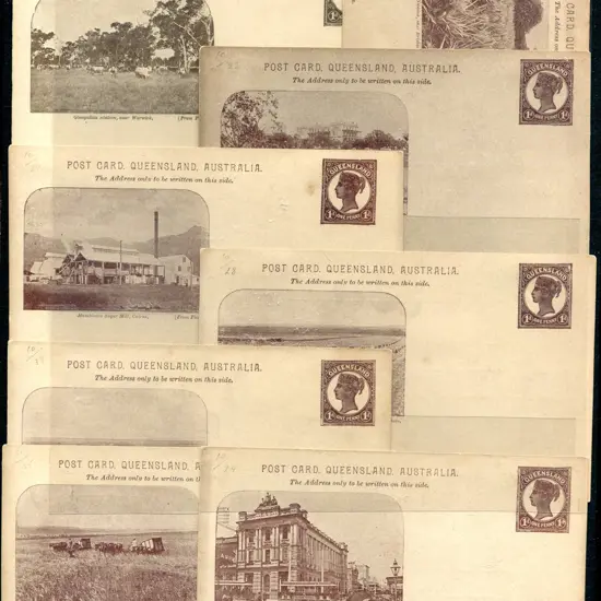 1898 1d QV Post Card pictorial selection incl ...