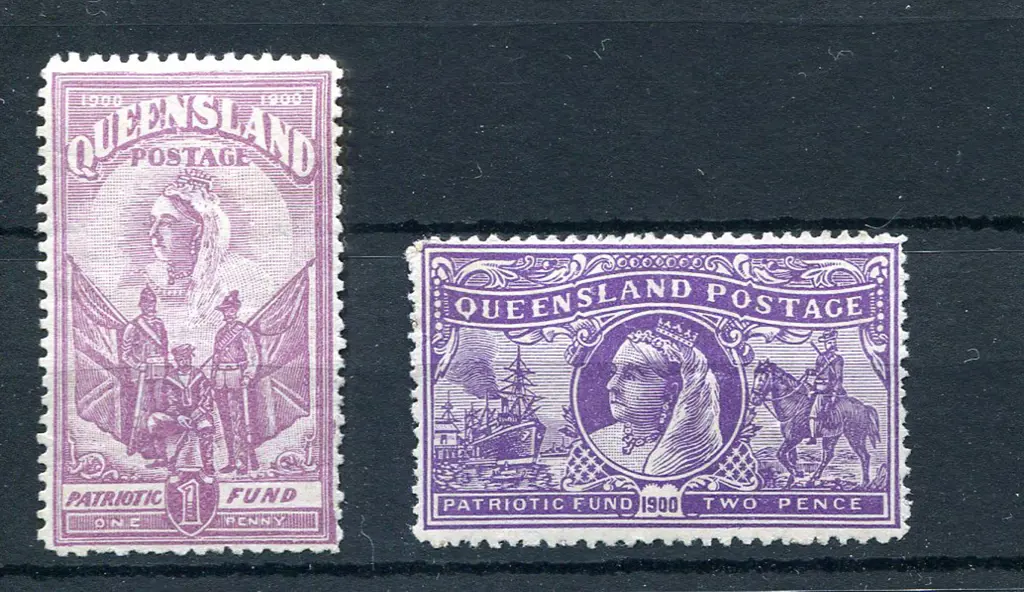 1900 Patriotic Fund pair. MLH with minor ... Image 1++