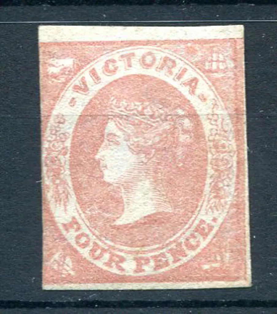 1857 4d dull red imperf with close to large ... Image 1++
