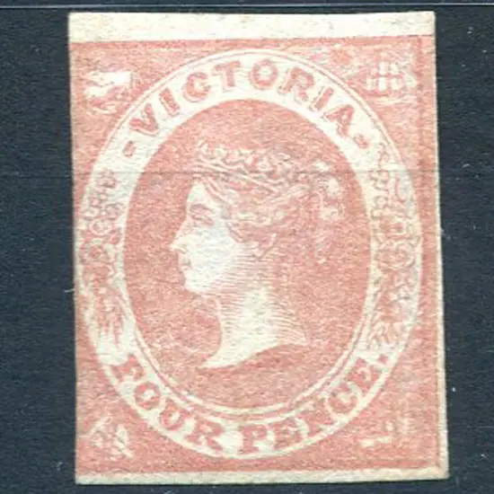 1857 4d dull red imperf with close to large ...