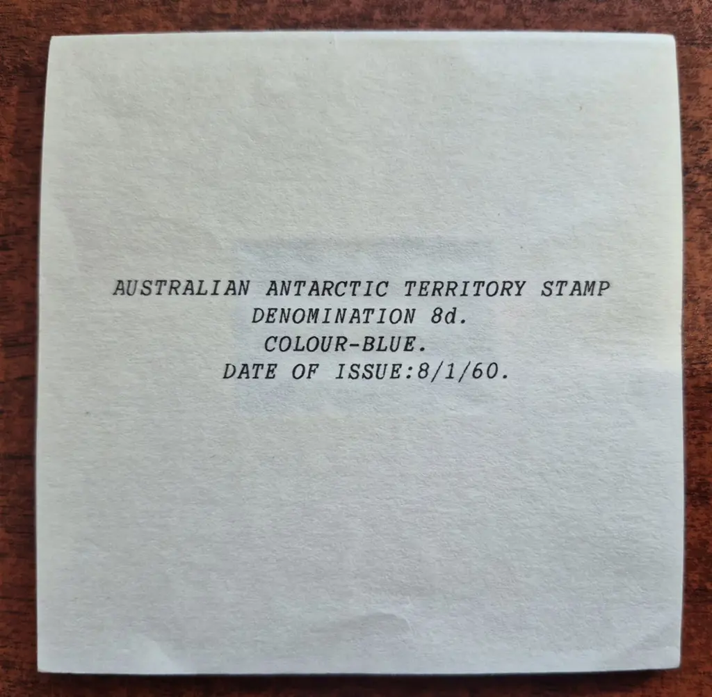 1960 (8th Jan) 8d on 7d blue die proof on white ... Image 1++