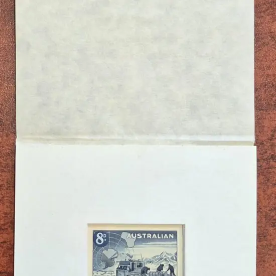 1960 (8th Jan) 8d on 7d blue die proof on white ...