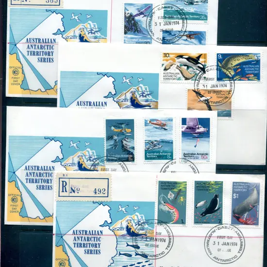 1974 (31st Jan) 1c to $1 defins on set of 4 WCS ...