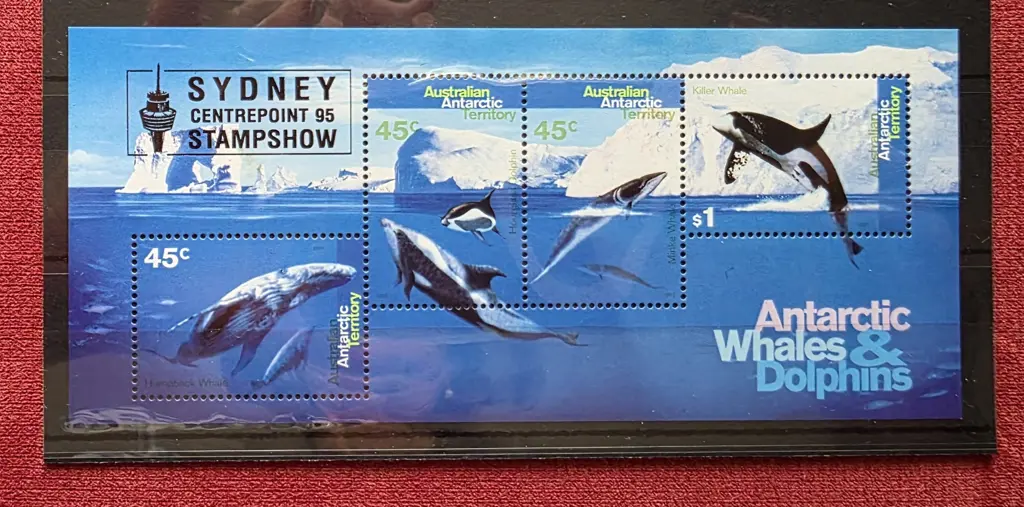 1995 Whales & Dolphins M/S ovptd "SYDNEY ... Image 1++