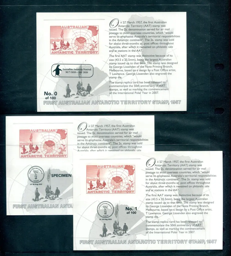 2020 2/- Map Replica Card ovptd "Australian ... Image 1++