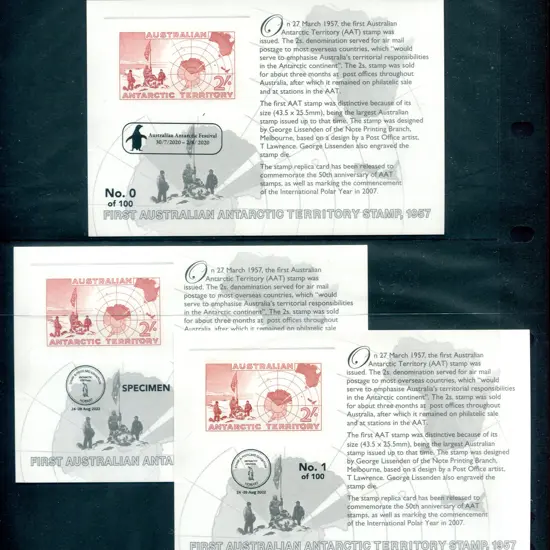 2020 2/- Map Replica Card ovptd "Australian ...