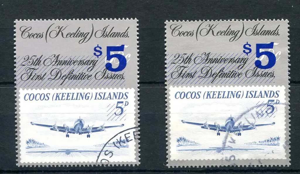 1990 $5 on 65c ovptd Constellation. Fine CTO ... Image 1++