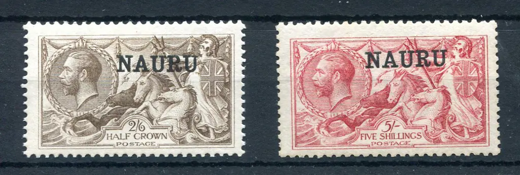 1916/23 "NAURU" ovpts on GB 2/6d pale brown, B.W. ... Image 1++