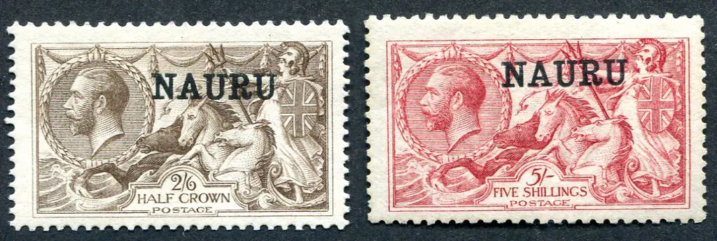1916/23 "NAURU" ovpts on GB 2/6d pale brown, B.W. ... Image 1++