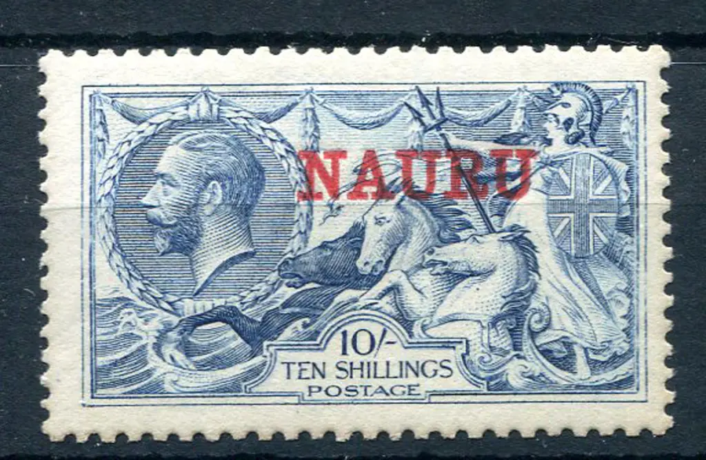 1916/23 "NAURU" ovpt on GB 10/- pale blue from the ... Image 1++