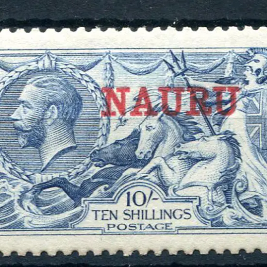 1916/23 "NAURU" ovpt on GB 10/- pale blue from the ...