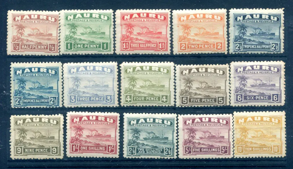 1924/48 Ships set of 15 on greyish unsurfaced ... Image 1++