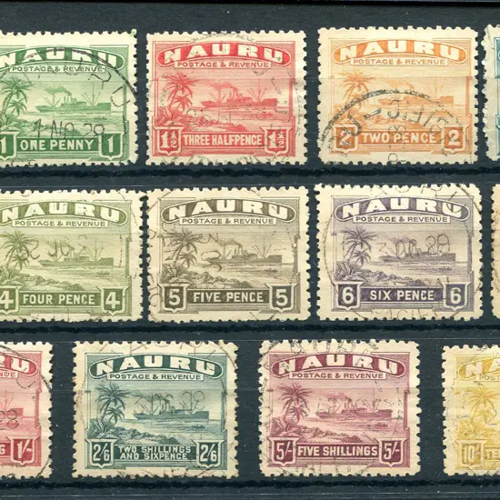1924/48 Ships on rough surfaced greyish paper. Set ...