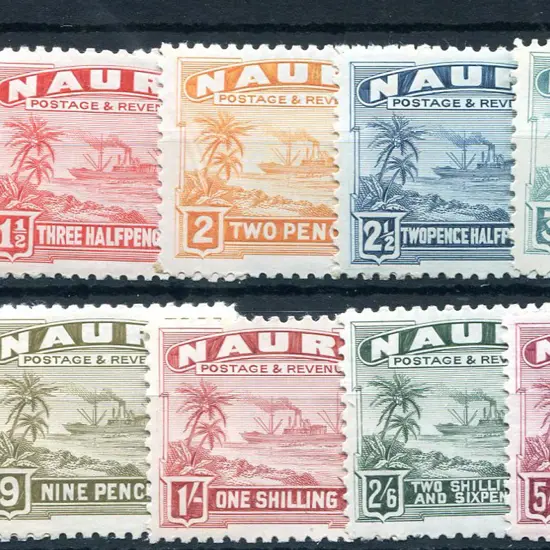 1937/48 Ships to 10/- on white, shiny surfaced ...