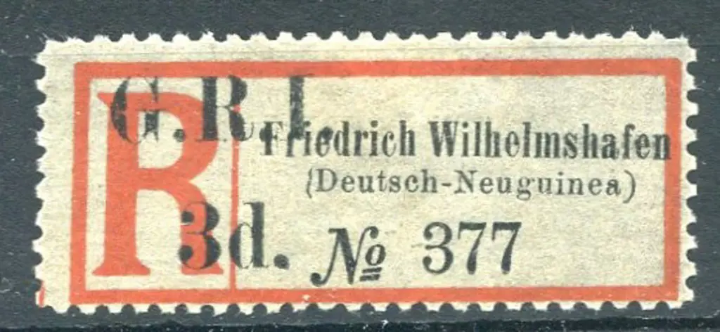 1915 German Registration label inscribed ... Image 1++