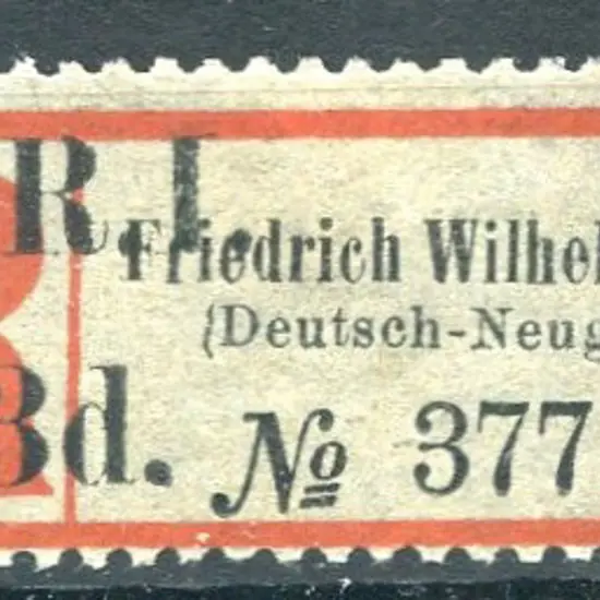 1915 German Registration label inscribed ...
