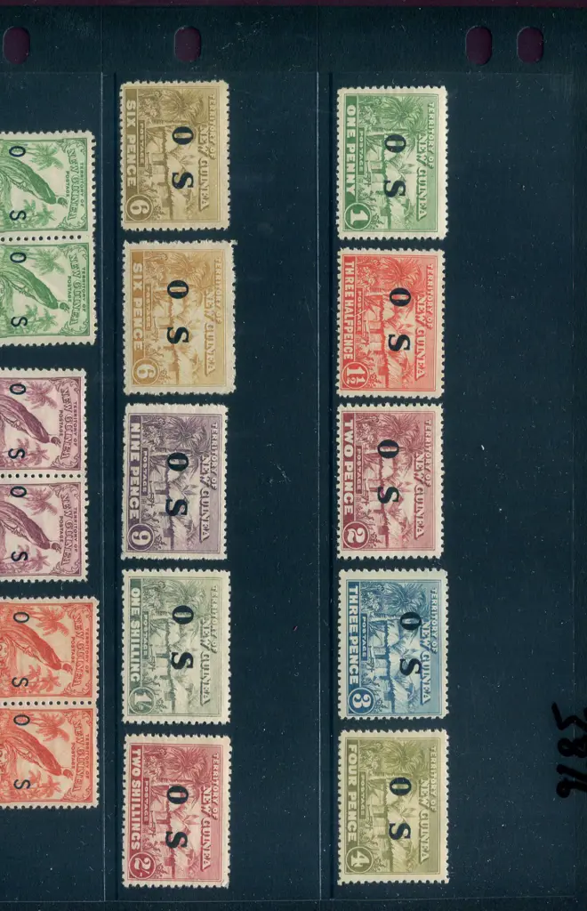 1925/28 Huts to 2/- ovptd "OS" incl both 6d shades ... Image 1++