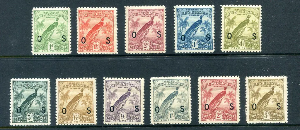 1931 BOP dated set of 11 ovptd "OS". MUH to 6d ... Image 1++