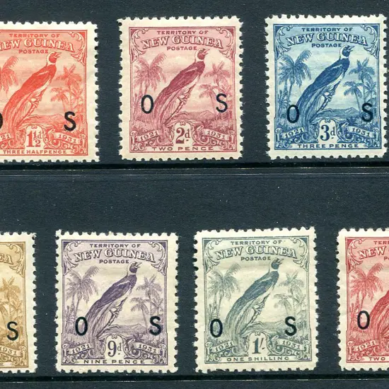 1931 BOP dated set of 11 ovptd "OS". MUH to 6d ...