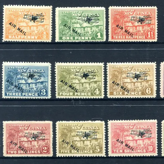 1931 Huts also "AIR MAIL" to £1 as above but ...