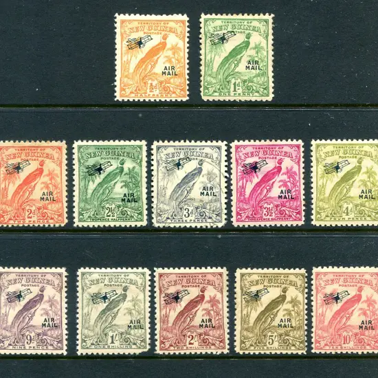 1932/34 "AIR MAIL" ovpts on undated BOP set of 16 ...