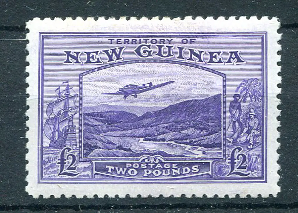 1935 £2 violet Bulolo Goldfields Airmail. Fine ... Image 1++