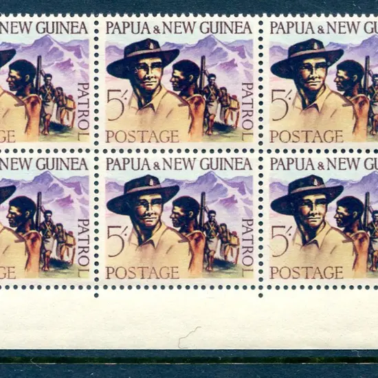 1962 5/- Patrol in bottom marginal block of 10 ...
