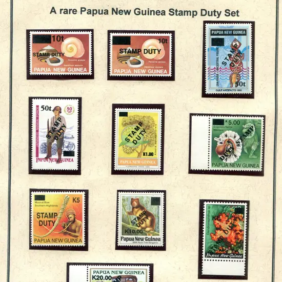 2000 "STAMP DUTY" ovpts on obsolete issues MUH ...