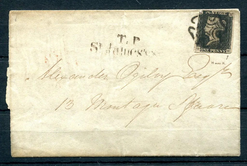 1840 (15th Dec) 1d black with large to touching ... Image 1++