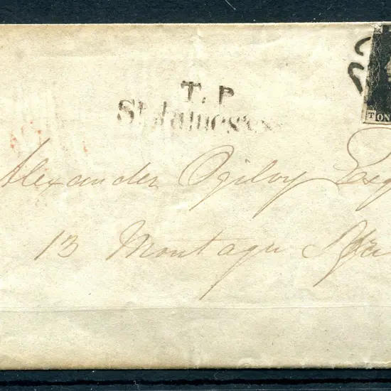1840 (15th Dec) 1d black with large to touching ...